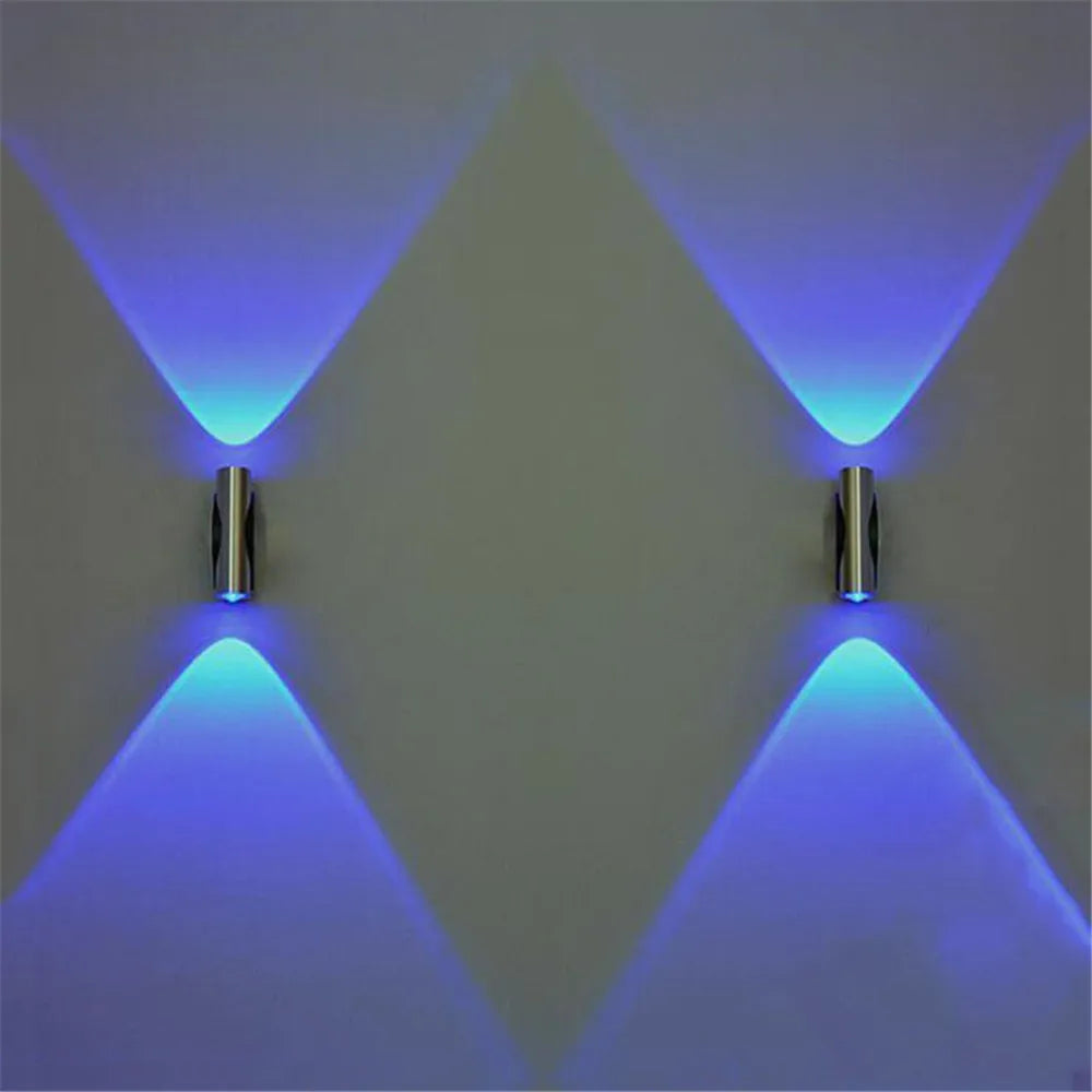 Double-Headed LED Wall Lamp Home Sconce Bar Bedroom Porch KTV Wall Decor Ceiling Light Blue Home Decoracion Wall Light #YY