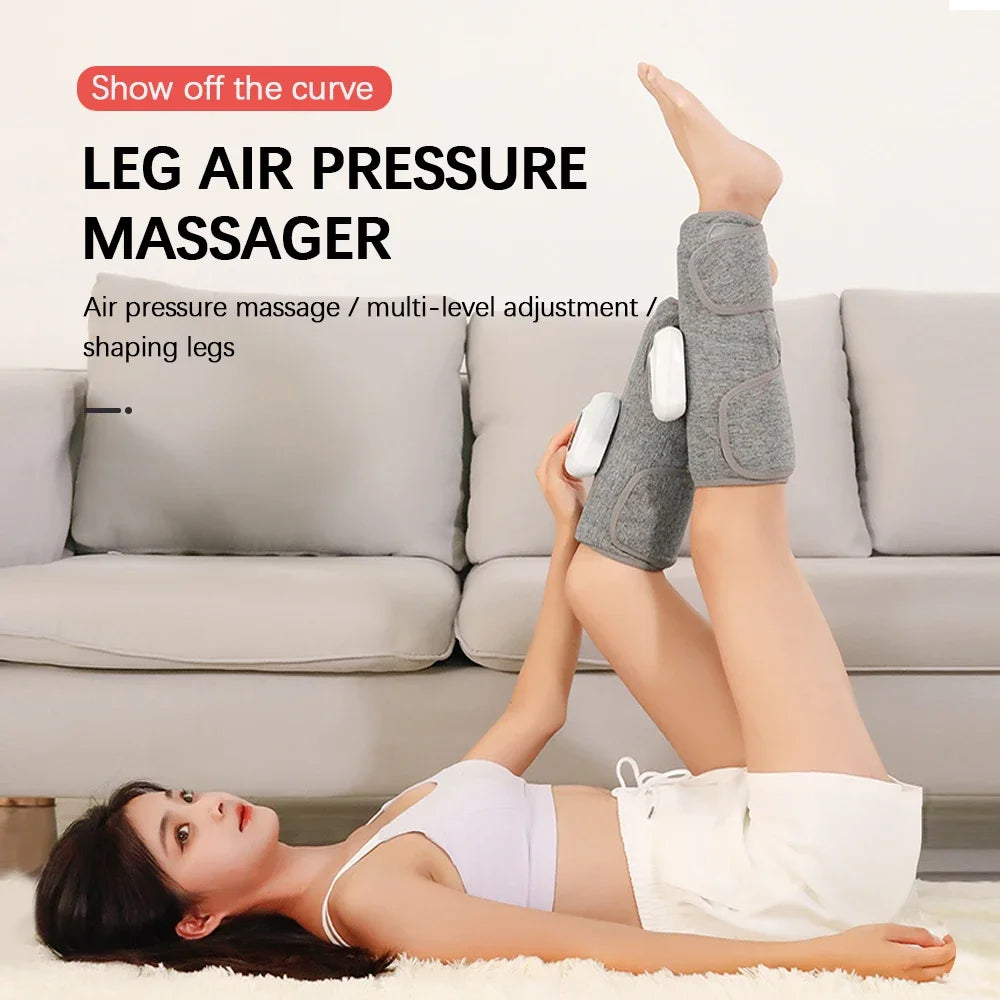 Electric Leg Massager Wireless Rechargeable Air Compression Leg Calf Massage for Pain 