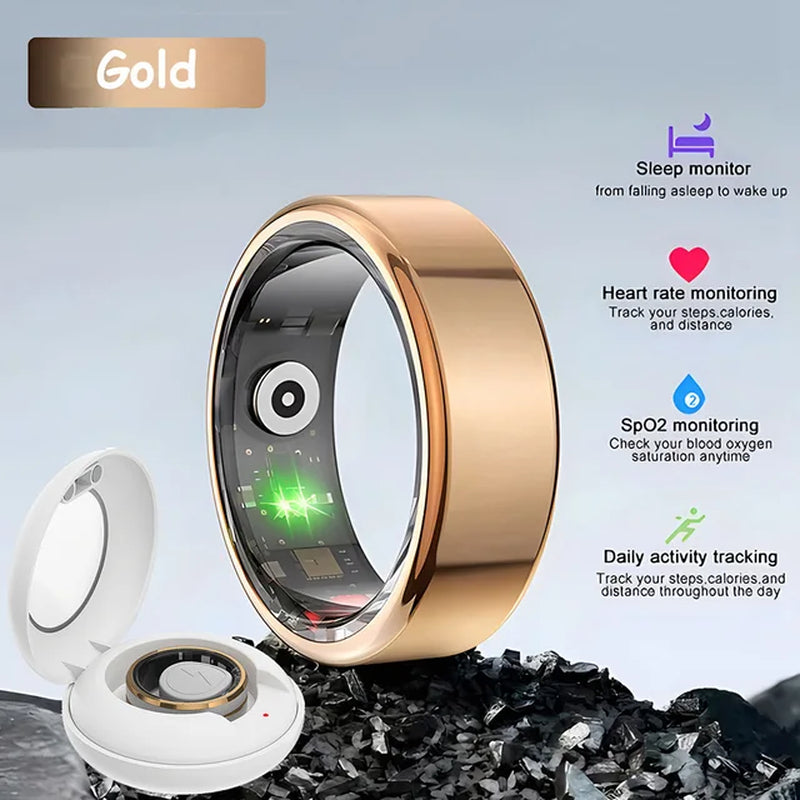 5ATM Waterproof Smart Ring for Men Women Health Monitor Photo Control Sleep Recording Sport Mode GPS Tracking Smartring 2024 New