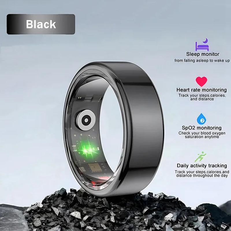 5ATM Waterproof Smart Ring for Men Women Health Monitor Photo Control Sleep Recording Sport Mode GPS Tracking Smartring 2024 New