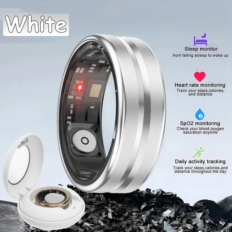 5ATM Waterproof Smart Ring for Men Women Health Monitor Photo Control Sleep Recording Sport Mode GPS Tracking Smartring 2024 New